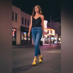 GBG Los Angeles Bright Yellow Sandals